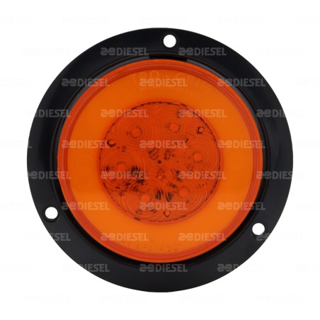 PLAFÓN 12/24V 6 LED 4" ÁMBAR NEÓN NEGRO ALTA/BAJA/FIJA